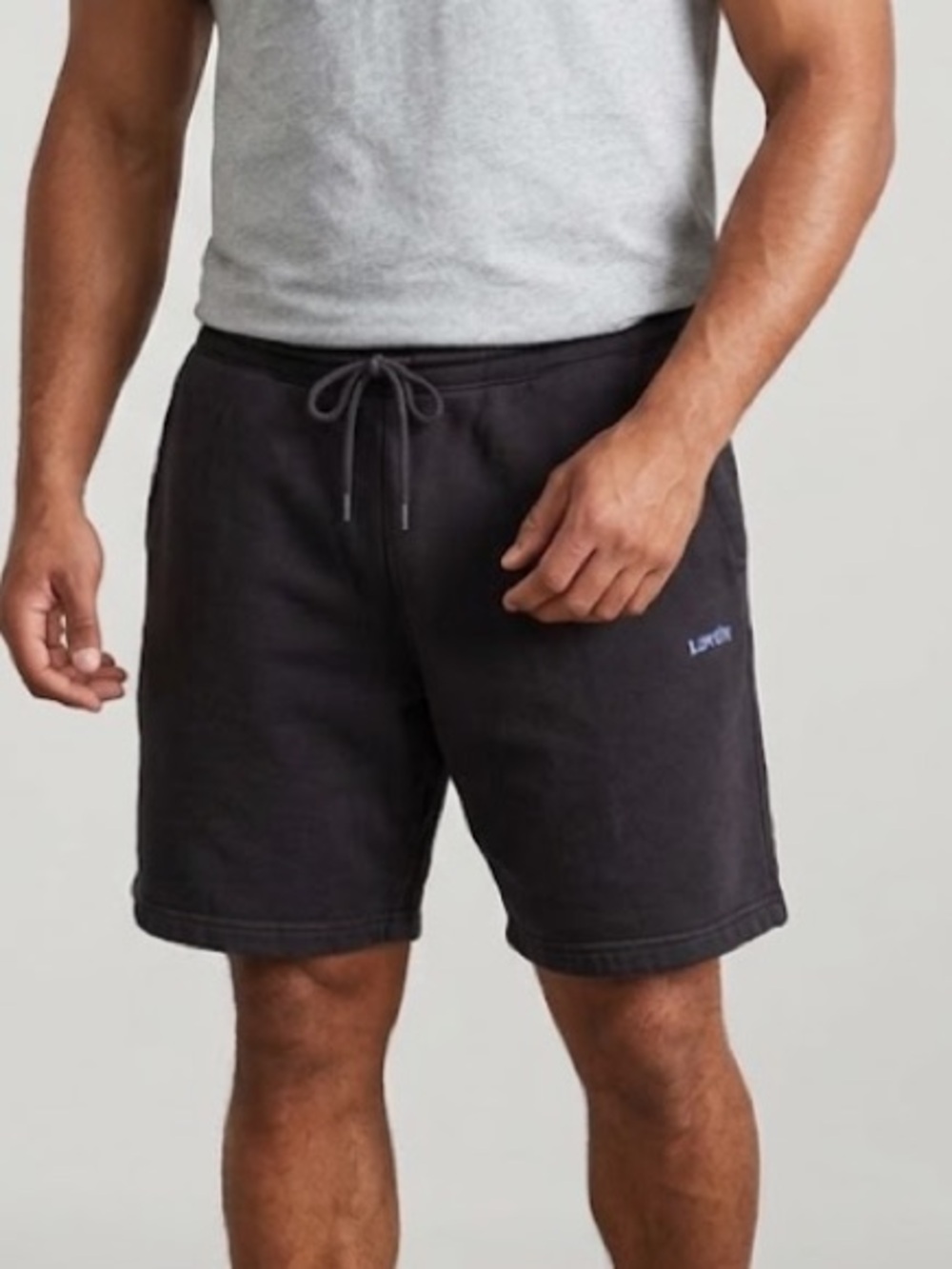 Levi's Black Athletic Shorts with Blue Logo